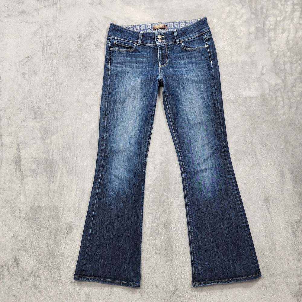 Paige Jeans Womens 29 Blue Hidden Hills High Rise Bootcut Premium Denim Casual